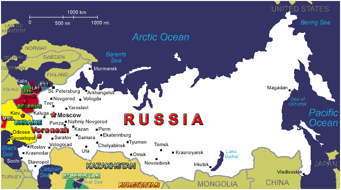 Mapa de Rusia